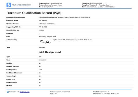 procedure qualification record pqr for metal fabricator|pqr welding process.